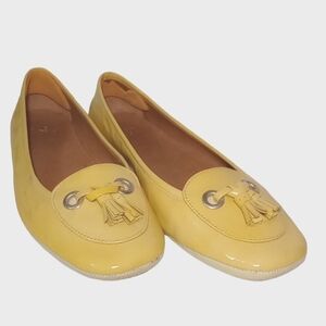 Alex Marie Flats Tassel Bow Design Light Yellow Women's Shoes Size 9M